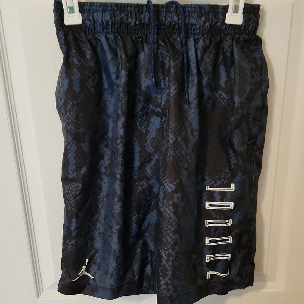 Jordan Kids Navy and Black Snake Print Shorts